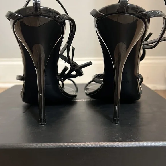 Saint Laurent Cassandra 110 Black Patent Leather Sandal size 39 - Picture 5 of 11